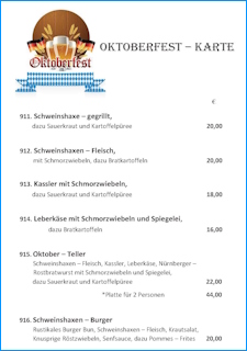 Oktoberfest Karte
